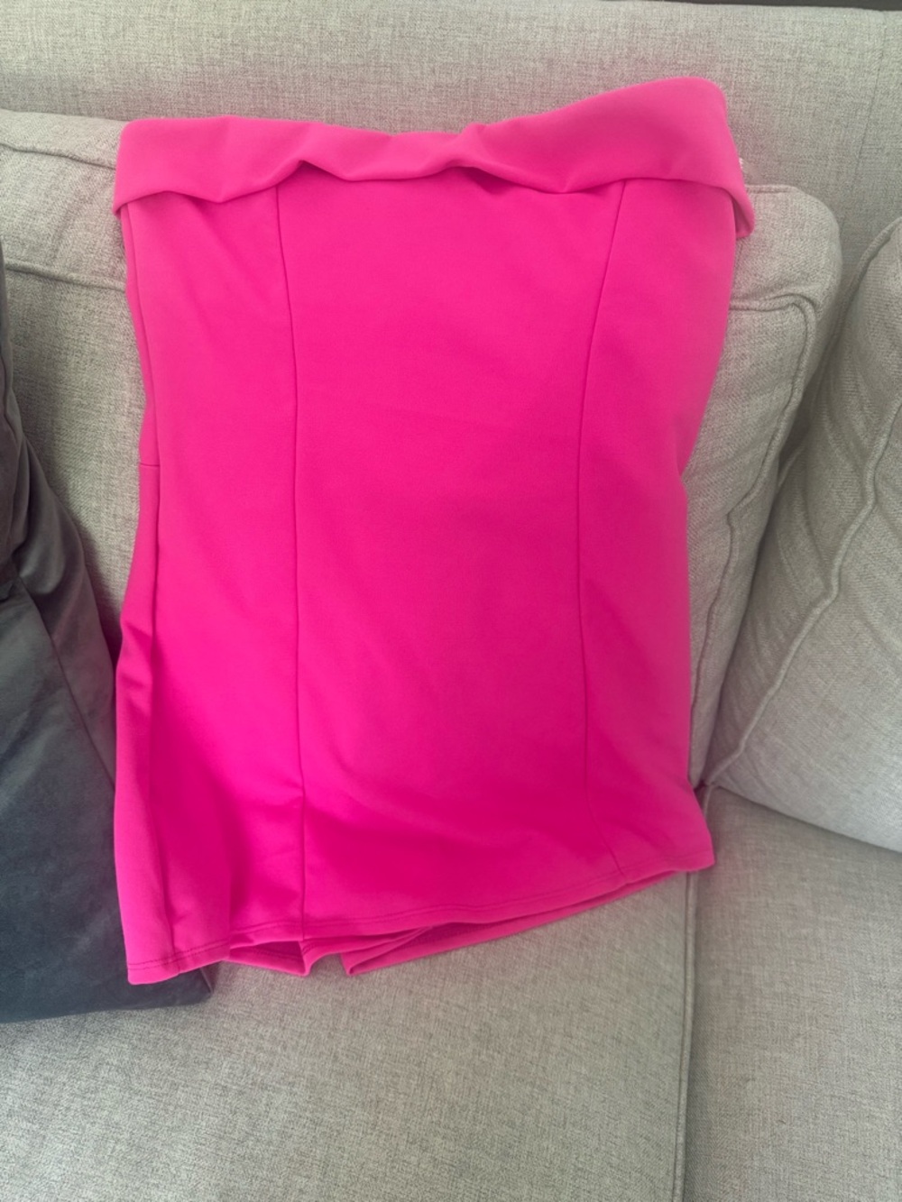 NWT Klein Vibrant Hot Pink Strapless Dress